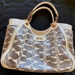 Salvatore Ferragamo Python shoulder tote bag